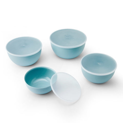 4 Piece Meal Prep Bowl Set with Lids, Mineral Water, Carded