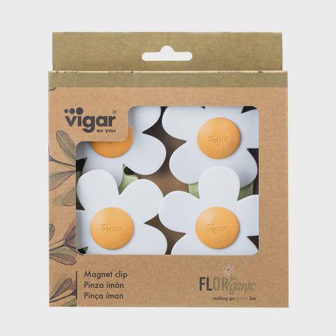 White Magic Vigar Florganic Magnet Clip 4Piece
