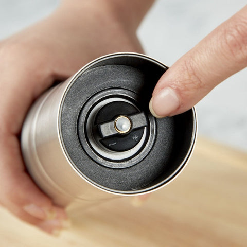 Salt and Pepper Grinders, Set of Two, Stainless Steel, Boxed