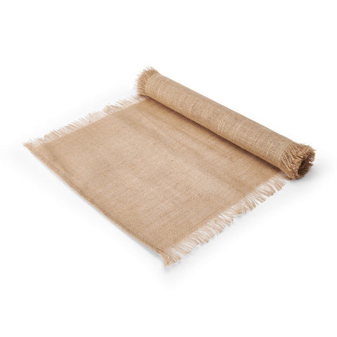 Jute Frayed Table Runner Jute 230 x 35cm