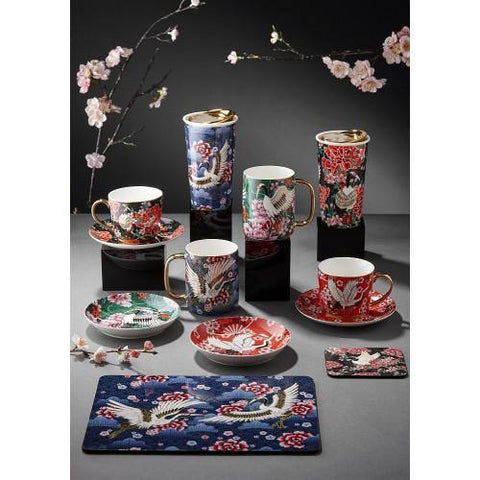Osaka Emerald Cranes Cup & Saucer