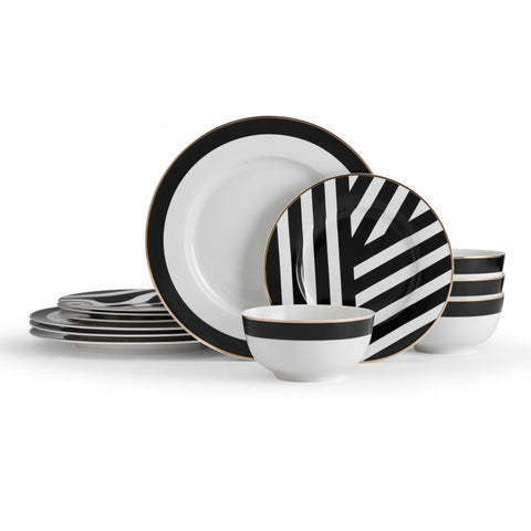 Luxe Deco 12pc Dinner Set