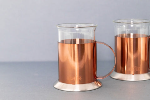 Glass Cups 30ml Set/2 Copper