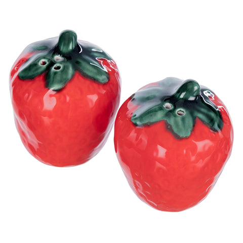 Strawberry Fields Salt and Pepper Shakers Red & Green