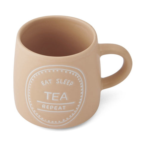 Stoneware Mug, Eat Sleep Tea, 400ml, Labelled