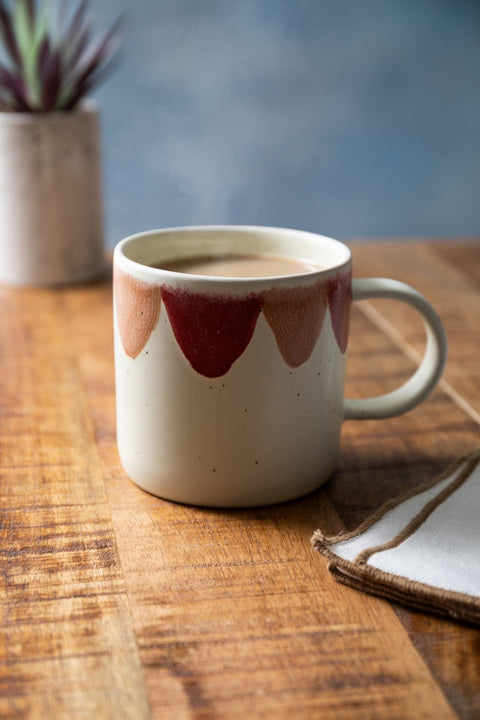 Stoneware Mug, Scallop, 380ml, Labelled