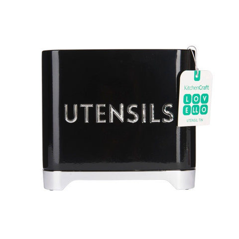 Lovello Utensil Store, Midnight Black, 20x10x18cm, Gift Tagged
