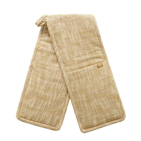 Slub Chambray Double Oven Glove Mustard