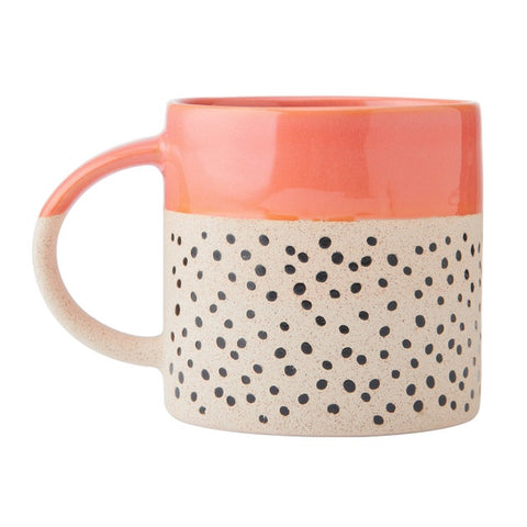 Stoneware Mug, Orange Glaze, 390ml, Labelled
