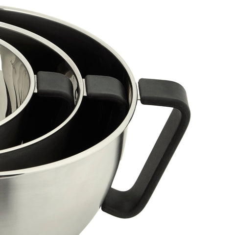 Premium Stainless Steel Mixing Bowls 3pcs Set Black