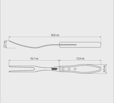 Churrasco Carving Set with Leather Pouch 3 Piece
