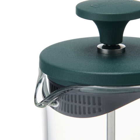 Zero Glass Cafetière, Three Cup, 350ml, Green, Gift Boxed