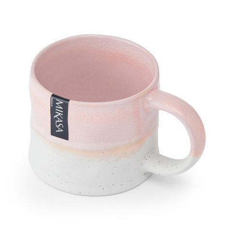Stoneware Mug, Pink Glaze, 450ml, Labelled