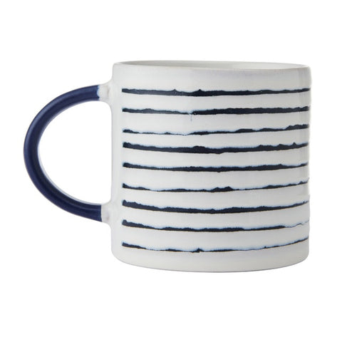 Stoneware Mug, Stripe, 390ml, Labelled