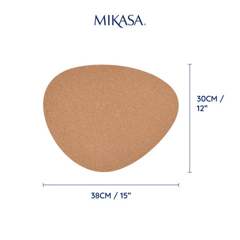 Pebble Placemat 4pc Set - Cork - 38 x 30cm