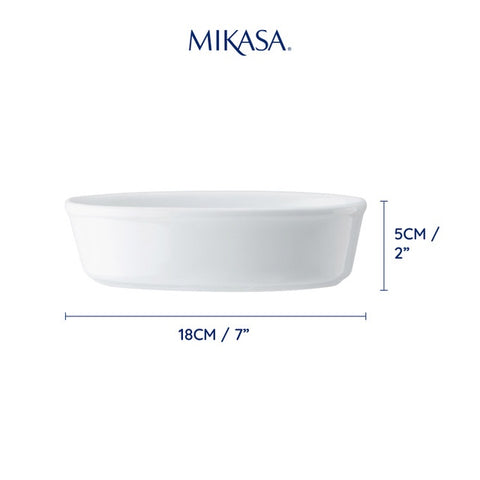 Chalk Oval Pie Dish 18cm