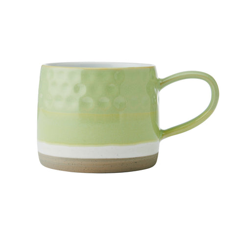 Stoneware Mug, Textured Ombre Green, 320ml, Labelled