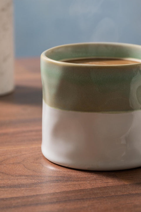 Stoneware Mug, Ombre Green, 350ml, Labelled