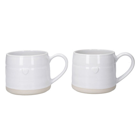 Heart Mugs 2pc Set - 380ml