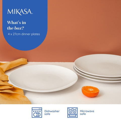 Chalk Dinner Plate 27cm 4pc Set