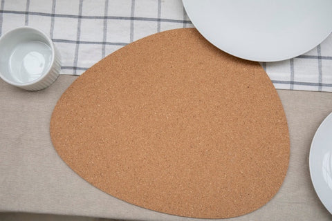 Pebble Placemat 4pc Set - Cork - 38 x 30cm