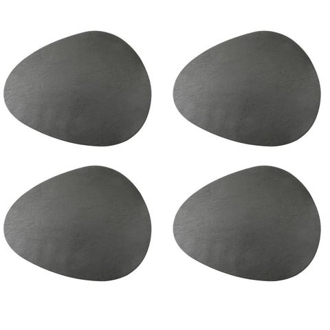 Pebble Placemat 4pc Set - Grey - 38 x 30cm