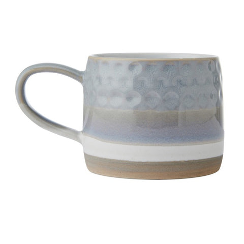 Stoneware Mug, Textured Ombre Grey, 320ml, Labelled