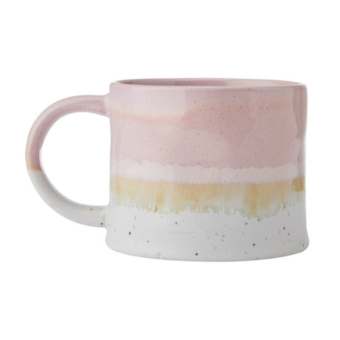 Stoneware Mug, Pink Glaze, 450ml, Labelled
