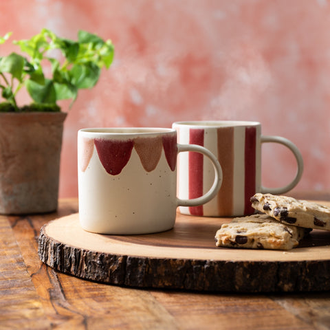 Stoneware Mug, Scallop, 380ml, Labelled