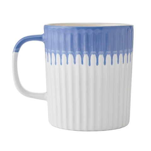 Stoneware Mug, Blue Textured, 410ml, Labelled